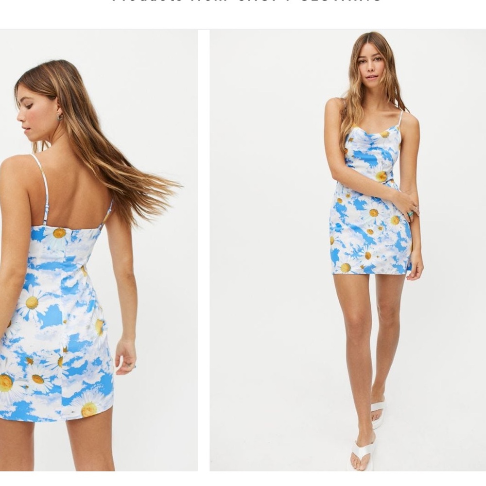 Urban Outfitters Mallory Cowl Slip Mini Dress